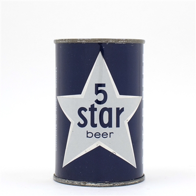 Five 5 Star Beer 10 Ounce Flat Top 64-21 OUTSTANDING