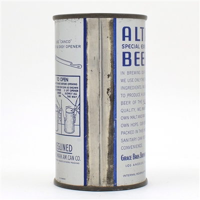Alta Beer Instructional Flat Top EXCELLENT EXAMPLE 30-21 USBCOI 35
