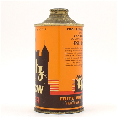 Fritz Beer Cone Top TUFF AND CLEAN 164-7 EXCELLENT