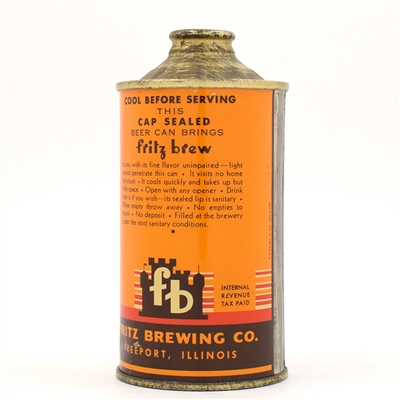 Fritz Beer Cone Top TUFF AND CLEAN 164-7 EXCELLENT
