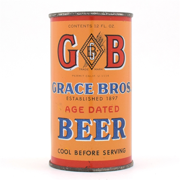 GB Grace Bros Beer Instructional Flat Top ENAMEL 67-29 USBCOI 311 FANTASTIC