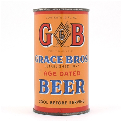 GB Grace Bros Beer Instructional Flat Top ENAMEL 67-29 USBCOI 311 FANTASTIC