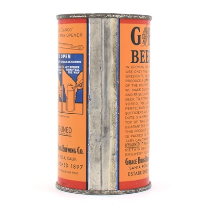 GB Grace Bros Beer Instructional Flat Top ENAMEL 67-29 USBCOI 311 FANTASTIC