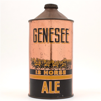 Genesee 12 Horse Ale Quart Cone Top 209-18 CLEAN