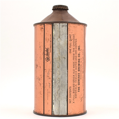 Genesee 12 Horse Ale Quart Cone Top 209-18 CLEAN