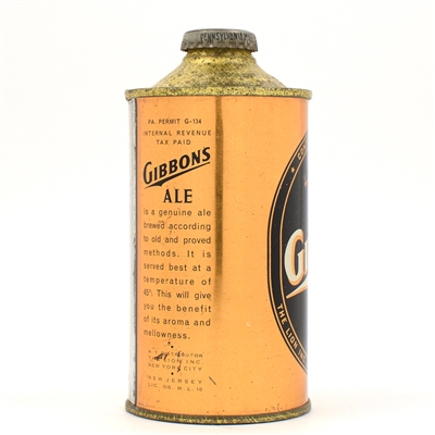 Gibbons Ale Cone Top 164-25 EXCEPTIONAL