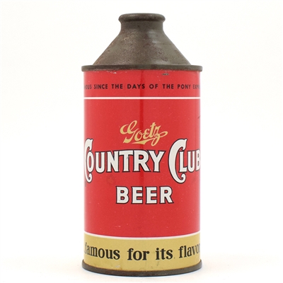 Goetz Country Club Beer Cone Top 165-19
