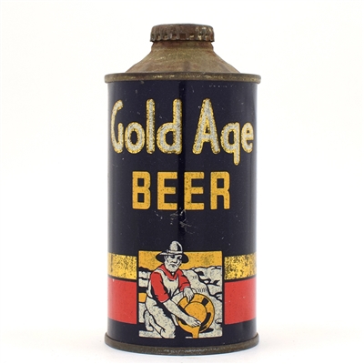 Gold Age Beer Cone Top RARE WITHDRAWN FREE 165-25