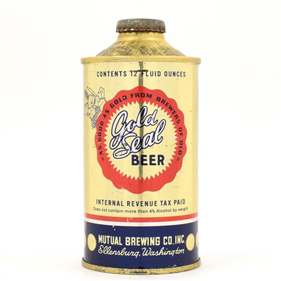 Gold Seal Beer Cone Top 166-4 NEAR PERFECT