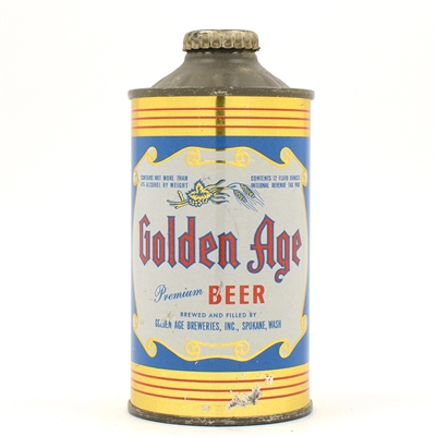 Golden Age Beer Cone Top NMT 4 PERCENT 166-18 EXCELLENT