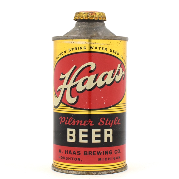 Haas Beer Cone Top FAMOUS HURON 168-8 REMARKABLE