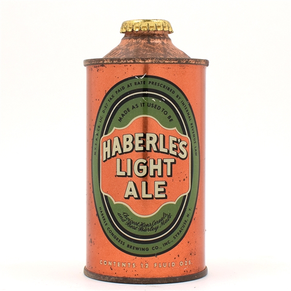 Haberles Light Ale Cone Top 168-11 CLEAN