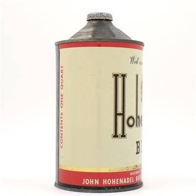 Hohenadel Beer Quart Cone Top NON-IRTP ACTUAL 212-6 EXCELLENT
