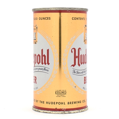 Hudepohl Beer Flat Top DARK RED 84-14 EXCELLENT