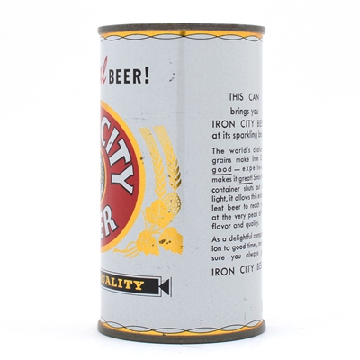 Iron City Beer Flat Top CLEAN TOUGH 85-34 EXCELLENT