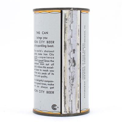 Iron City Beer Flat Top CLEAN TOUGH 85-34 EXCELLENT