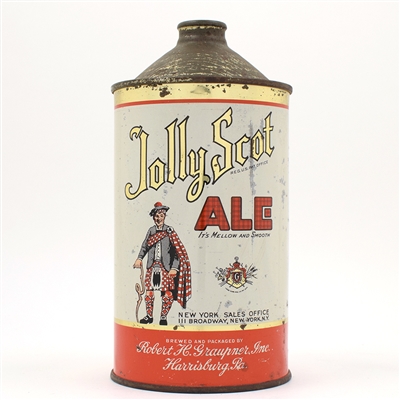 Jolly Scot Ale Quart Cone Top RARE INDOOR 212-16