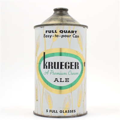 Krueger Ale Quart Cone Top 213-15 VERY RARE THIS CLEAN