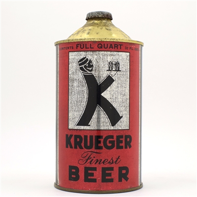 Krueger Beer Quart Cone Top 213-17 RARELY CLEAN