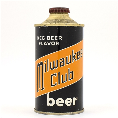 Milwaukee Club Beer Cone Top 173-27 SCARCE BEAUTY