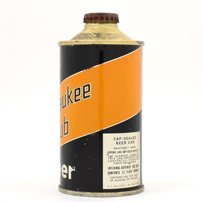 Milwaukee Club Beer Cone Top 173-27 SCARCE BEAUTY