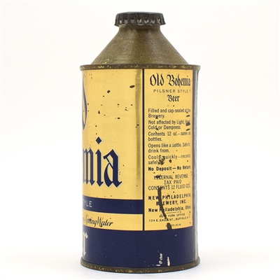 Old Bohemia Beer Cone Top 175-27