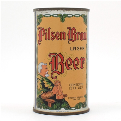 Pilsen Brau Beer Flat Top CLASSIC CAN SCARCE CLEAN ST CLAIRE 115-38