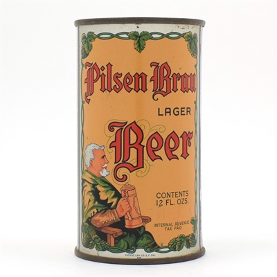 Pilsen Brau Beer Flat Top CLASSIC CAN SCARCE CLEAN ST CLAIRE 115-38
