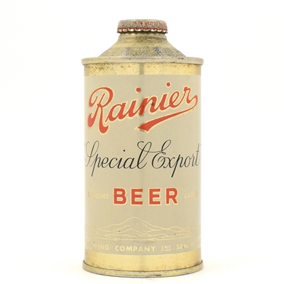 Rainier Beer Cone Top NO ALCOHOL STATEMENT 180-10 EXCELLENT