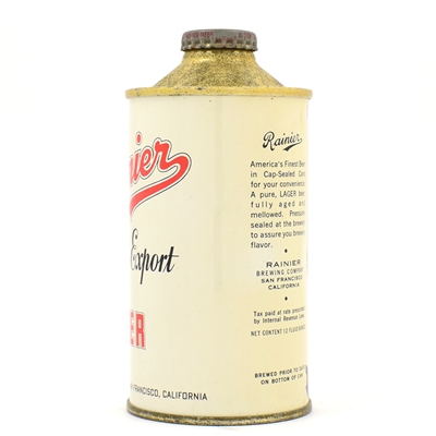 Rainier Beer Cone Top NO ALCOHOL STATEMENT 180-12 NEAR MINT