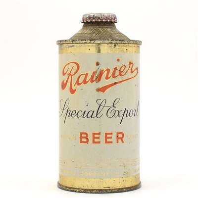 Rainier Beer Cone Top NOT OVER 4 PERCENT 180-11