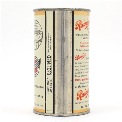 Rainier Beer Opening Instruction Flat Top IMPOSSIBLY CLEAN 118-9 ACTUAL USBCOI 701