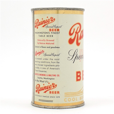 Rainier Beer Opening Instruction Flat Top IMPOSSIBLY CLEAN 118-9 ACTUAL USBCOI 701