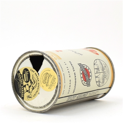 Rainier Beer Opening Instruction Flat Top IMPOSSIBLY CLEAN 118-9 ACTUAL USBCOI 701