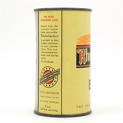 Rheinlander Beer Instructional Flat Top 124-26 USBCOI 737 EXCELLENT