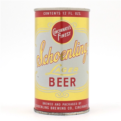 Schoenling Beer Zip Top ZIP PROMO ON SIDE 123-23 OUTSTANDING