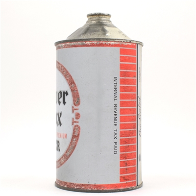 Silver Fox Beer Quart Cone Top RARE ACTUAL 219-10