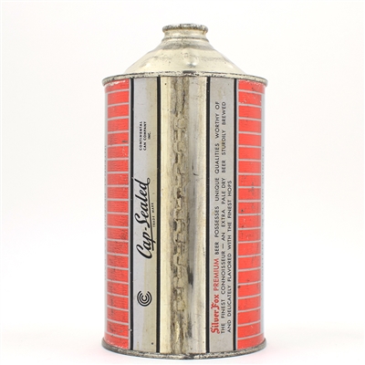 Silver Fox Beer Quart Cone Top RARE ACTUAL 219-10