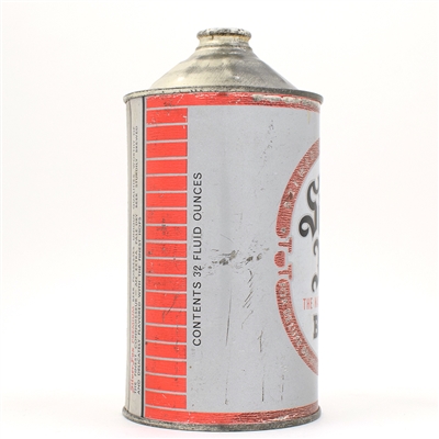 Silver Fox Beer Quart Cone Top RARE ACTUAL 219-10