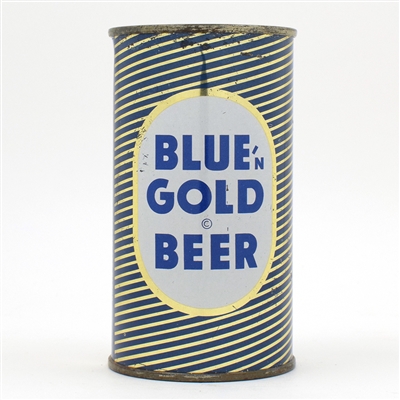 Blue and Gold Beer Flat Top RARE CLEAN 40-2
