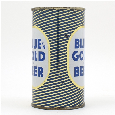 Blue and Gold Beer Flat Top RARE CLEAN 40-2