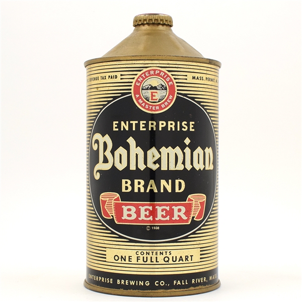 Bohemian Beer Quart Cone Top EXCEPTIONAL RARE 203-15