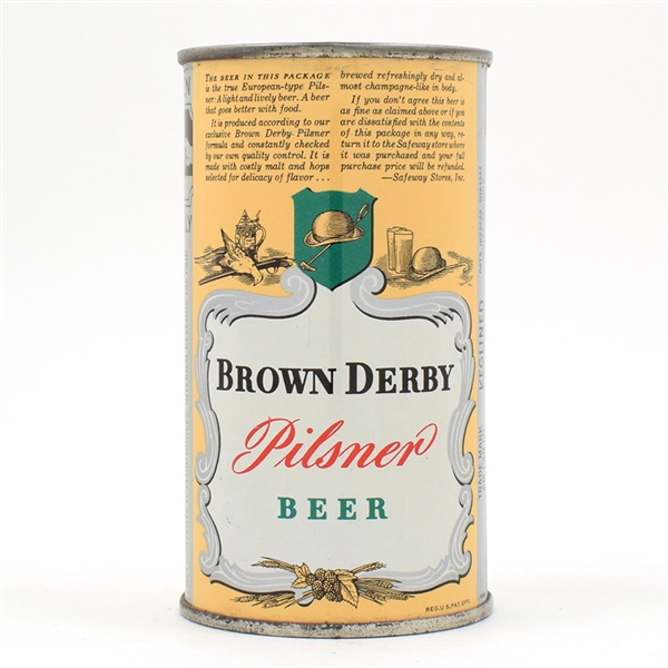 Brown Derby Beer Instructional Flat Top L.A. 42-11 USBCOI 135 TOP NOTCH