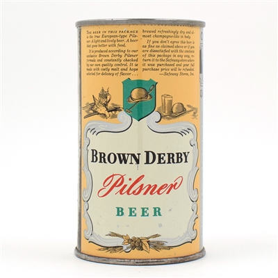 Brown Derby Beer Instructional Flat Top RAINIER 42-20 USBCOI 136