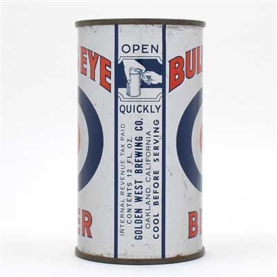 Bulls Eye Beer Instructional Flat Top RARE CLEAN & ORIGINAL 46-6 USBCOI 168