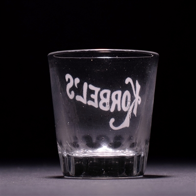Korbel's Pre-Prohibition Hand Painted Enamel Fluted Base Shot Glass