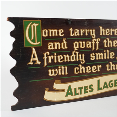 Altes Lager Wooden Advertising Sign