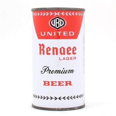 United Renaee Beer Flat Top SCARCE 142-13 NEAR MINT