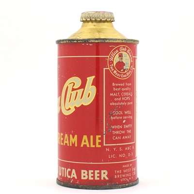 Utica Club Ale Cone Top 188-2 NICE