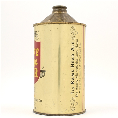 Valley Forge Beer Quart Cone Top IMPOSSIBLY CLEAN ACTUAL 220-11